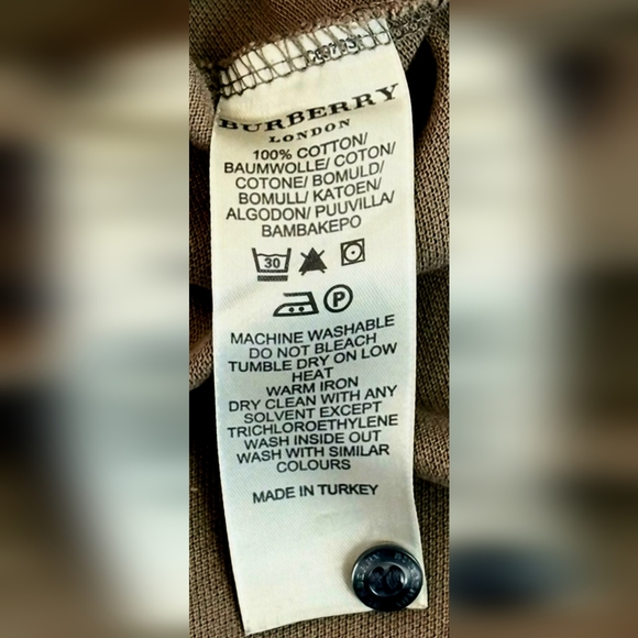 Burberry London Men's X L Brown Polo Shirt with Check Detail - Picture 6 of 6